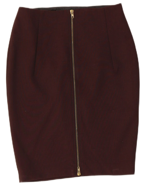 Gonna a tubino Zara da donna media W28 viscosa marrone