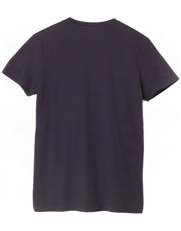 T-shirt grafica da donna Adidas Top UK 12/14 cotone blu navy medio