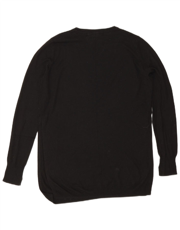 Maglione maglione oversize con scollo a barca da donna Zara UK 10 piccolo nero