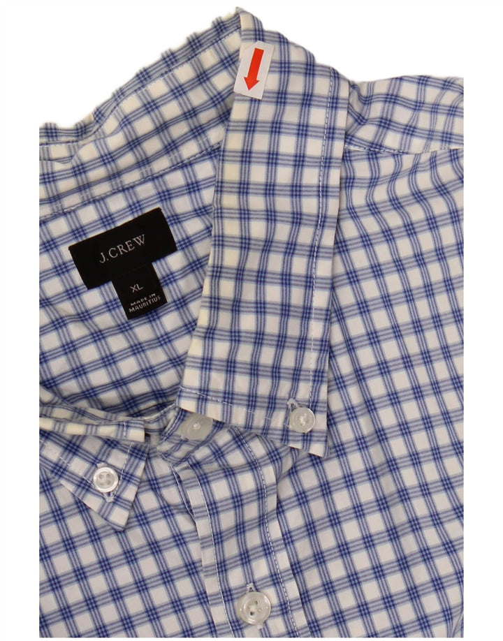 Camicia da uomo J. CREW XL in cotone a quadri blu