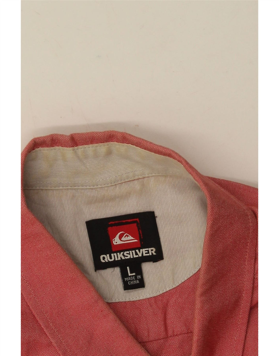 Camicia a maniche corte da uomo Quiksilver Large in cotone rosso