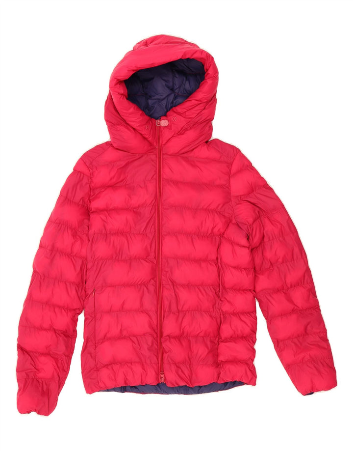 INVICTA Womens Hooded Padded Jacket UK 12 Medium Pink Polyamide Vintage Invicta and Second-Hand Invicta from Messina Hembry 