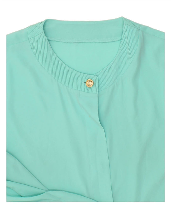 VINTAGE Womens Shirt Blouse UK 20 2XL Turquoise Vintage Vintage and Second-Hand Vintage from Messina Hembry 