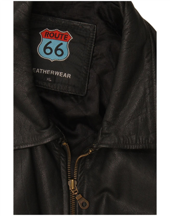 Giacca in pelle da uomo Route 66 UK 42 XL Nera