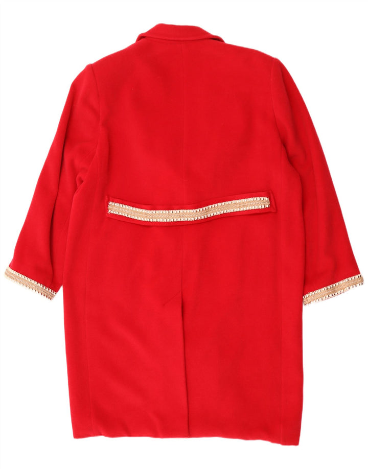 Laura Biagiotti Cappotto Doppio Petto Oversize da Donna IT 50 XL Rosso Lana