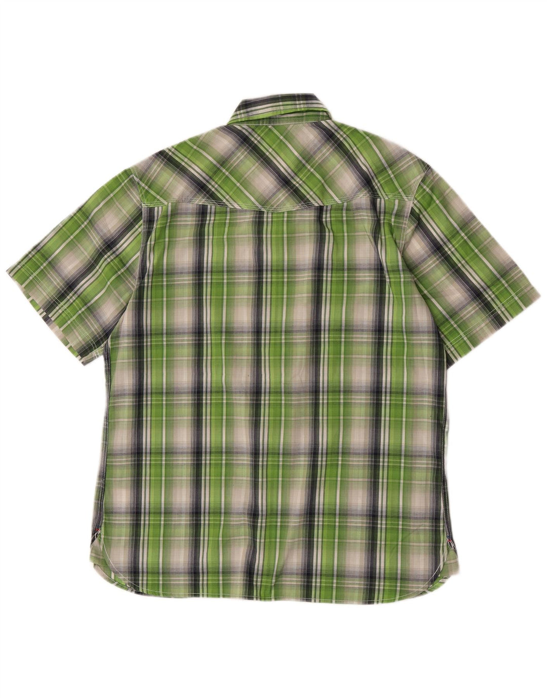 Camicia a maniche corte da uomo Berghaus a quadri verdi grandi in poliestere