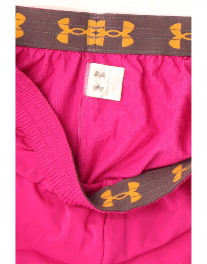 Pantaloncini sportivi da donna Under Armour UK 16 Large Rosa Poliestere