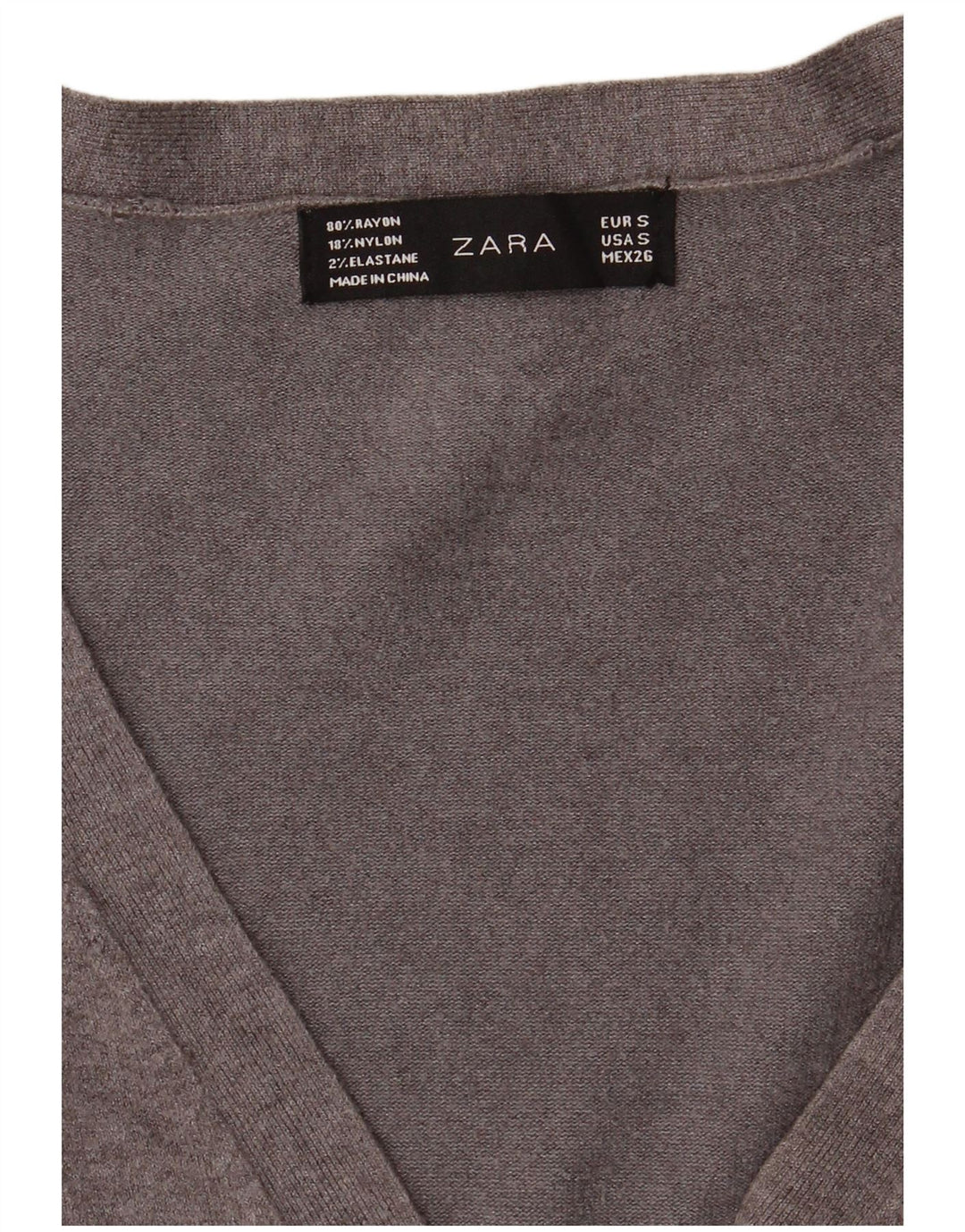 Maglione cardigan da donna Zara UK 10 piccolo grigio