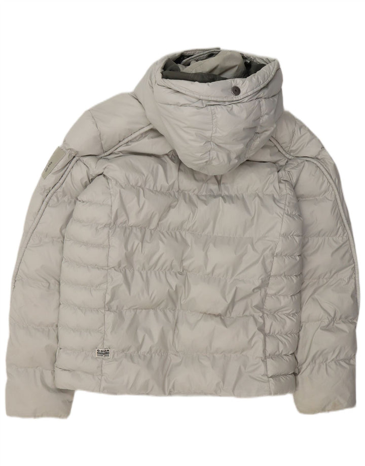 Giacca imbottita con cappuccio da uomo G-STAR UK 38 Poliestere grigio medio