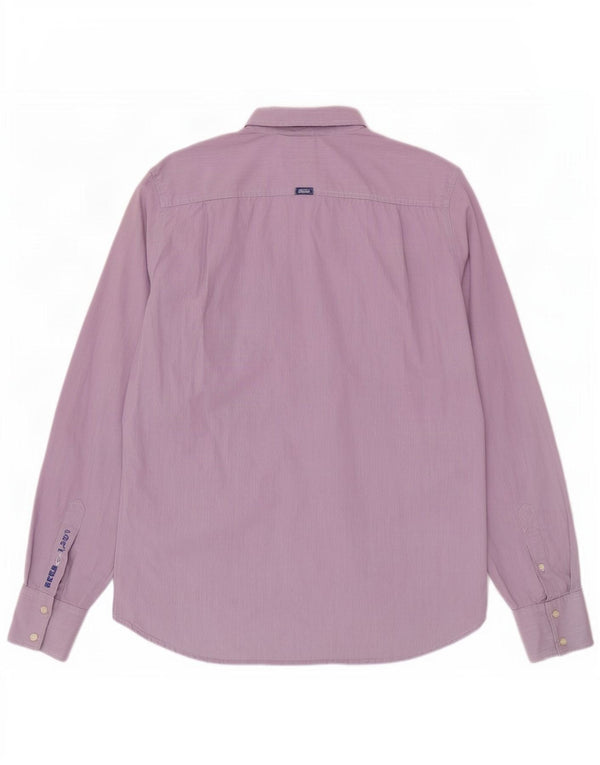 Superdry Mens Shirt XL Purple Gingham Cotton