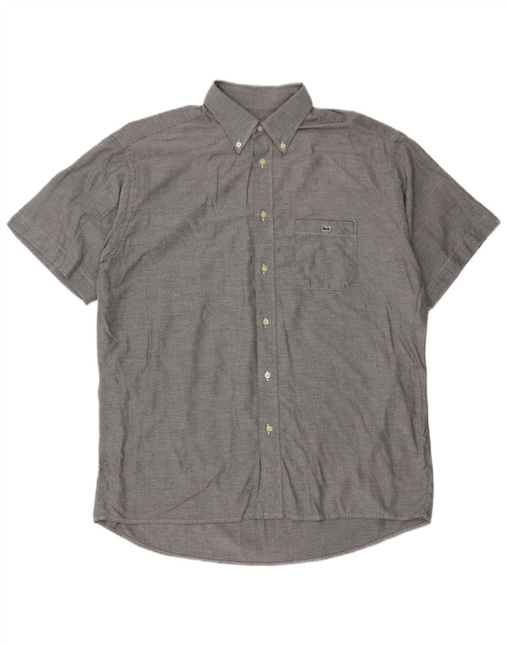 Camicia a maniche corte da uomo Lacoste taglia 41 grande grigio screziato