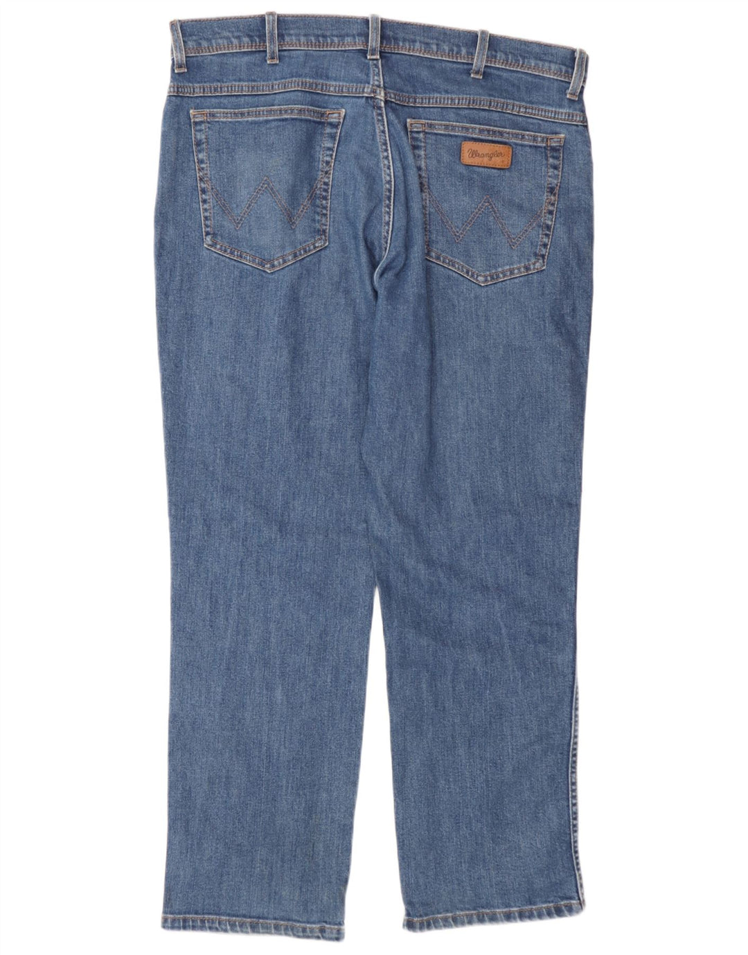 Jeans dritti da uomo Wrangler vestibilità regolare W36 L30 cotone blu