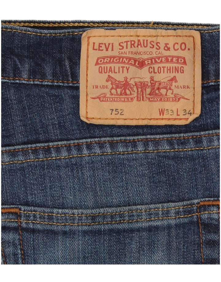 Levi's Donna 752 Jeans dritti W33 L31 Cotone blu