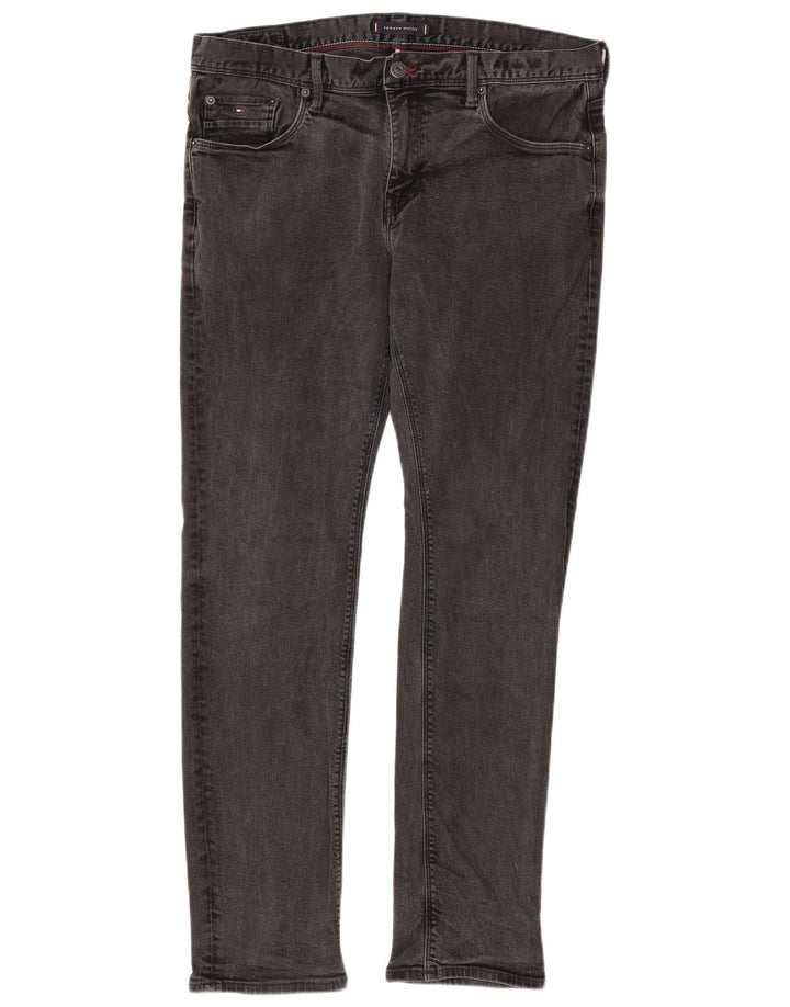 Tommy Hilfiger Uomo Denton Straight Jeans W36 L34 Cotone Grigio