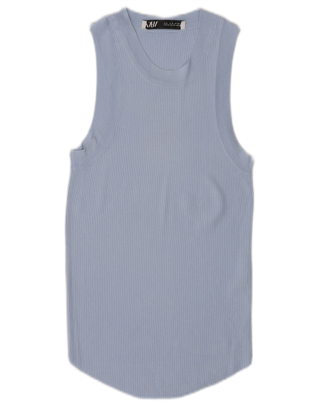Canotta da donna Zara UK 12 in viscosa blu medio