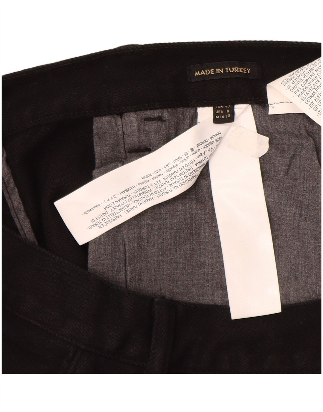 Jeans dritti a vita alta da donna Massimo Dutti EU 40 medio W30 L29 neri