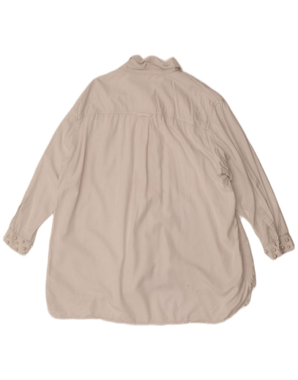 Abito chemisier oversize da donna Zara UK 16 grande bianco