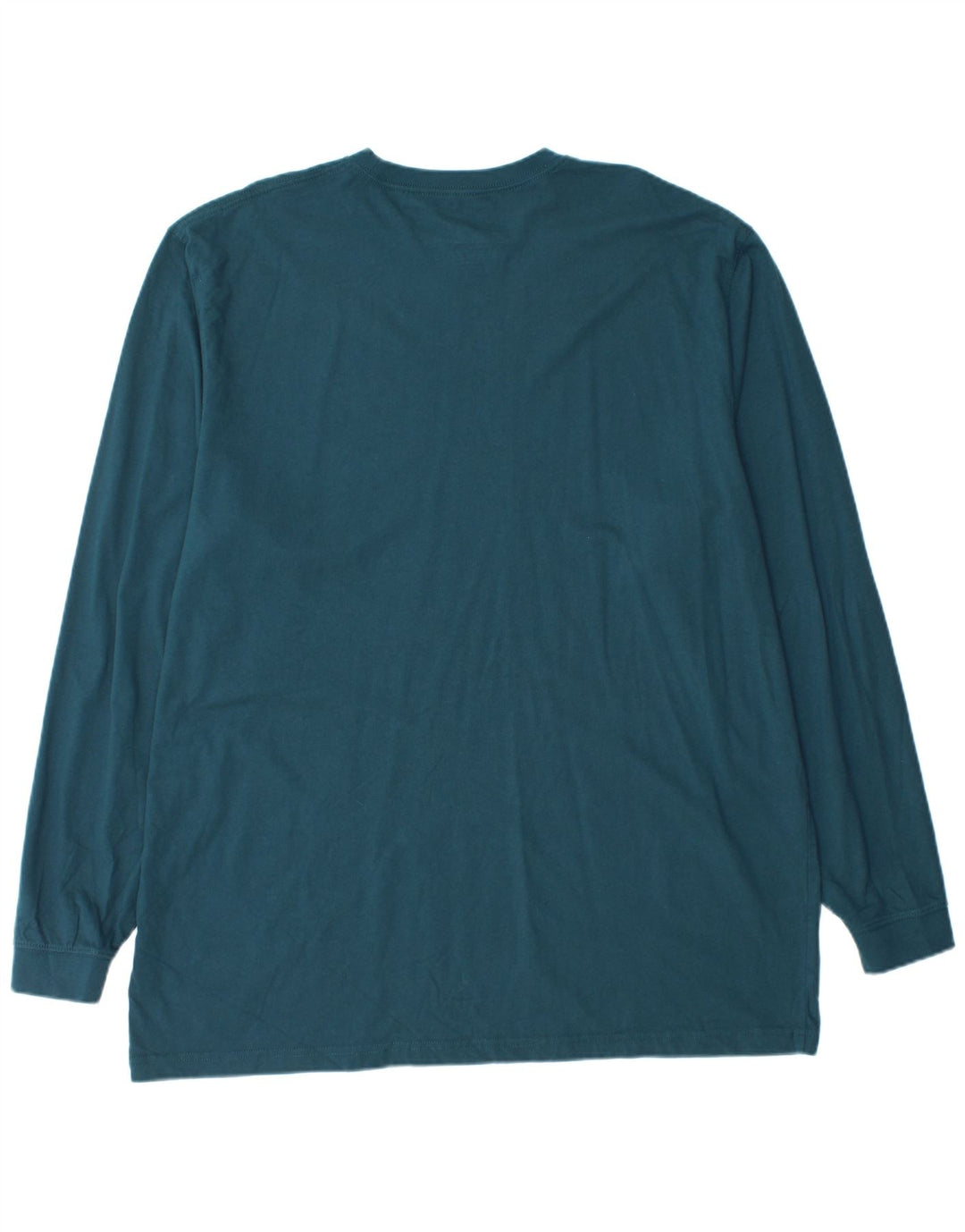 L.L.BEAN Top alto da uomo a maniche lunghe XL in cotone verde