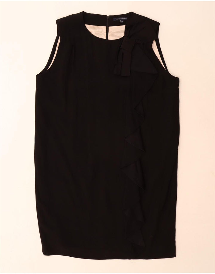 Abito a trapezio senza maniche da donna French Connection UK 16 Large in viscosa nera