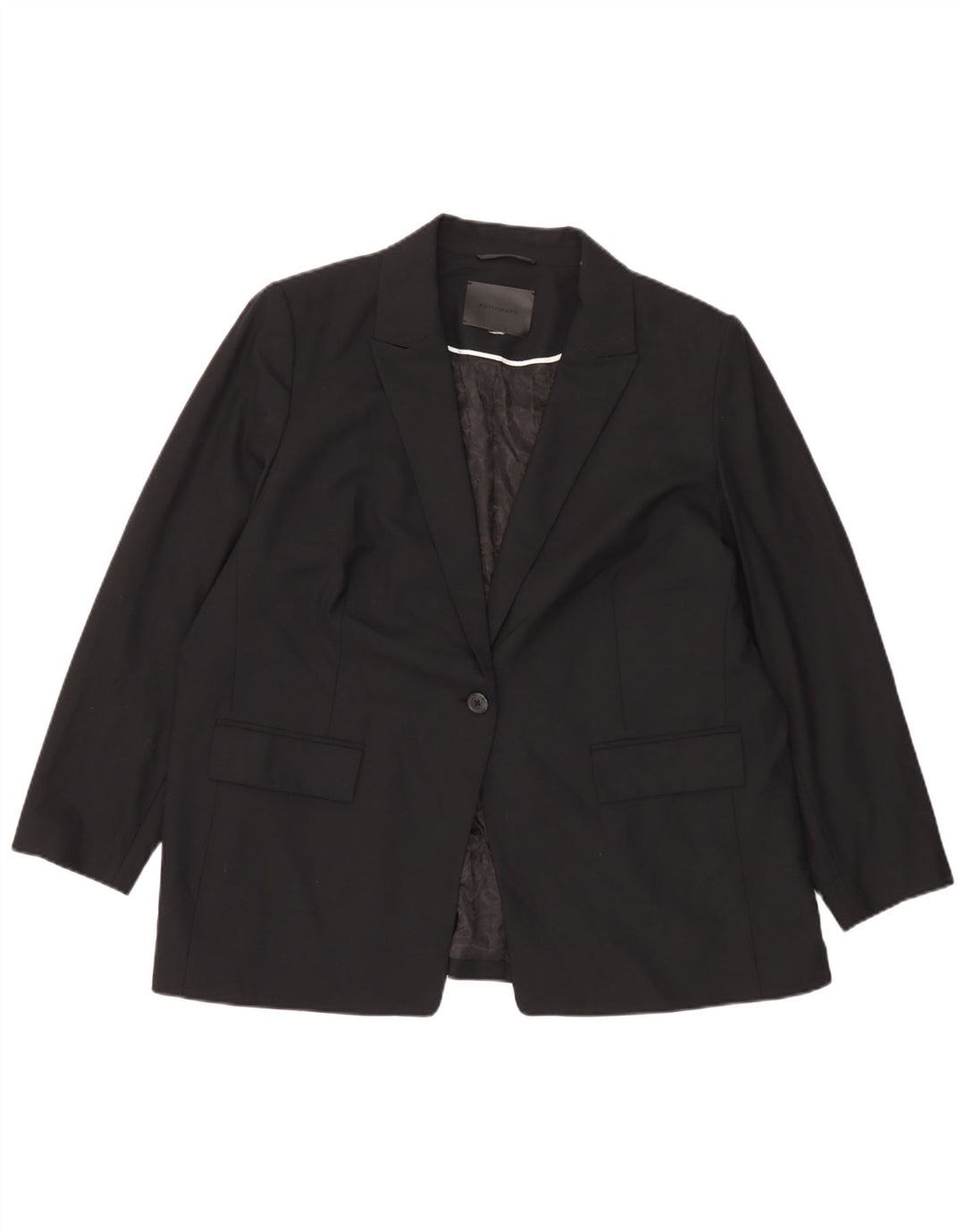 Giacca blazer da donna Marks & Spencer Autograph a 1 bottone UK 18 XL Nera