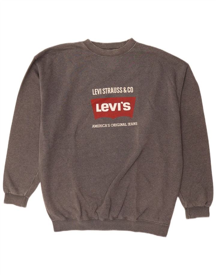 Felpa grafica da uomo Levi's Felpa XL Grigia