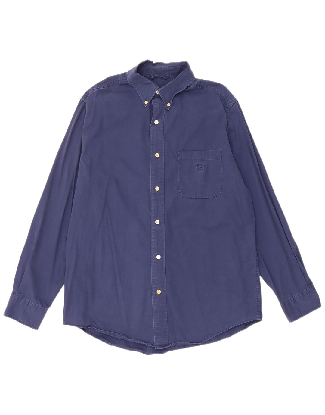 Camicia da uomo Chaps in cotone blu navy medio