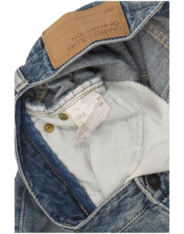 Jeans Bootcut da donna Benetton IT 44 Medio W32 L32 Blu Cotone