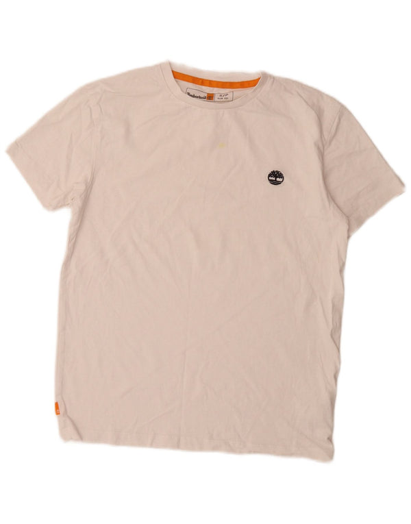 T-shirt da uomo slim fit Timberland Top piccola in cotone bianco