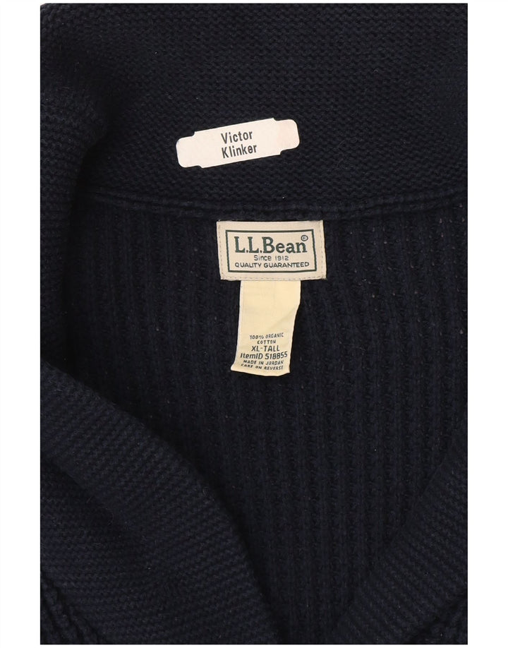 Maglione cardigan da uomo L.L.Bean XL in cotone blu navy