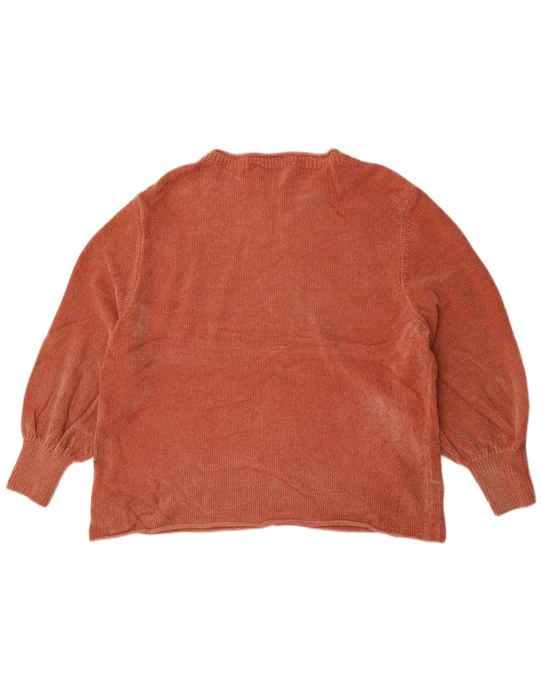 Maglione maglione oversize con scollo a barca da donna Zara UK 14 arancione medio