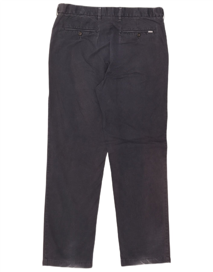 Pantaloni da abito dritti Regular Fit Marks & Spencer da uomo W36 L33 Blu Navy