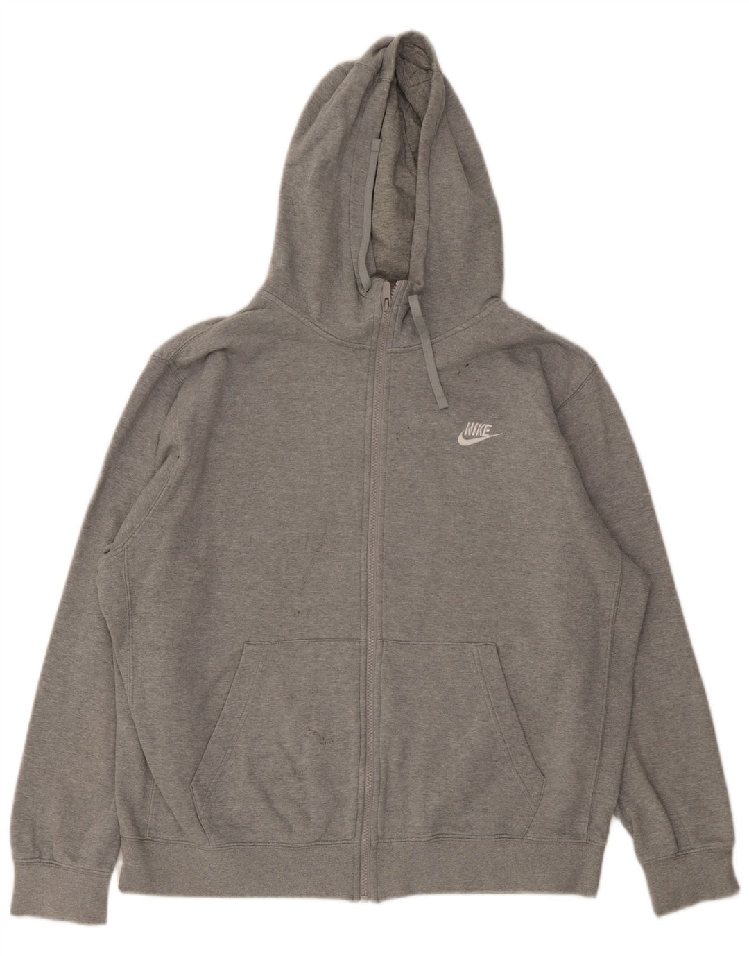 Felpa con cappuccio e zip Nike da uomo XL in cotone grigio