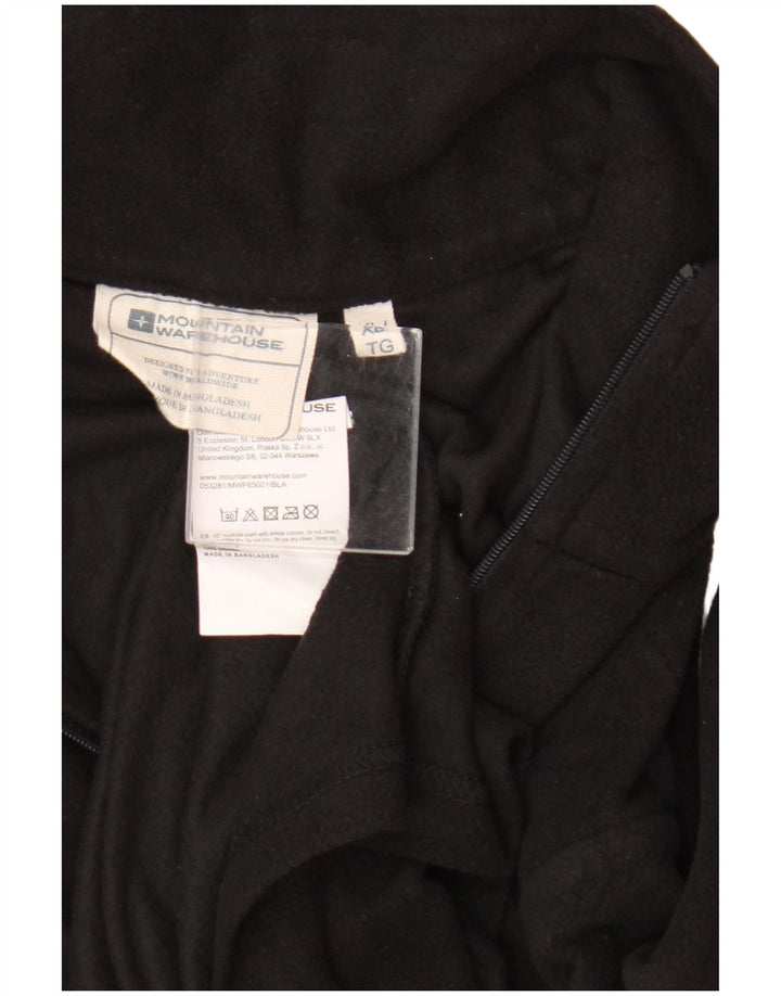 Maglione in pile da uomo con collo con zip Mountain Warehouse XL poliestere nero