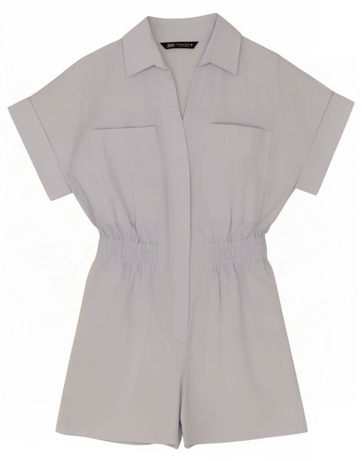 Tutina corta da donna Zara UK 6 XS blu cotone