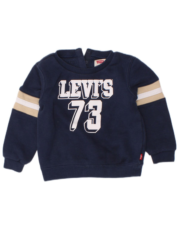 Levi's Baby Boys Felpa in maglione 18-24 mesi Blu navy Colourblock