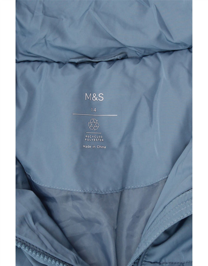 Giacca imbottita da donna Marks & Spencer UK 14 grande poliestere blu