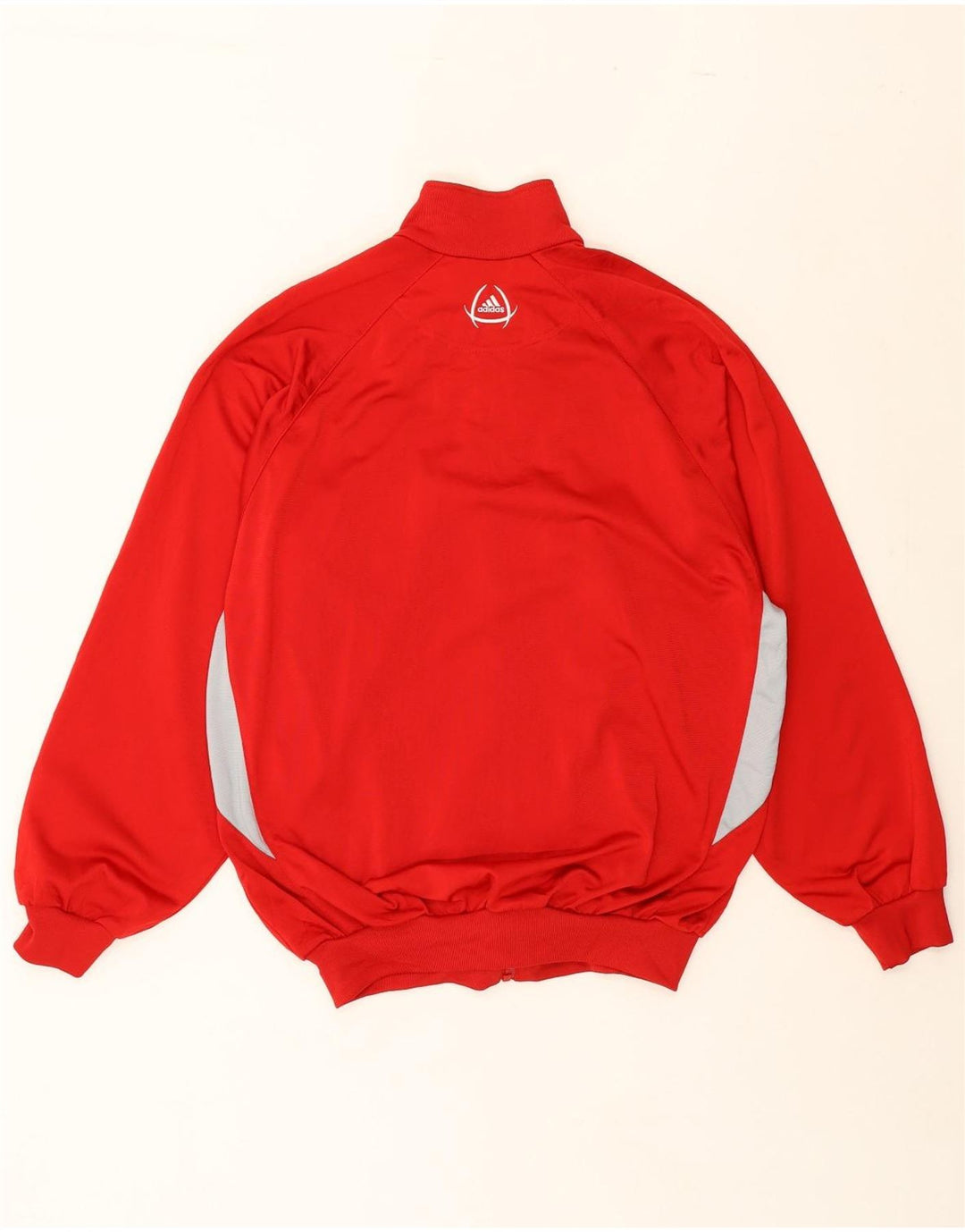 ADIDAS Mens Tracksuit Top Jacket UK 36/38 Small Red Colourblock Polyester Vintage Adidas and Second-Hand Adidas from Messina Hembry 