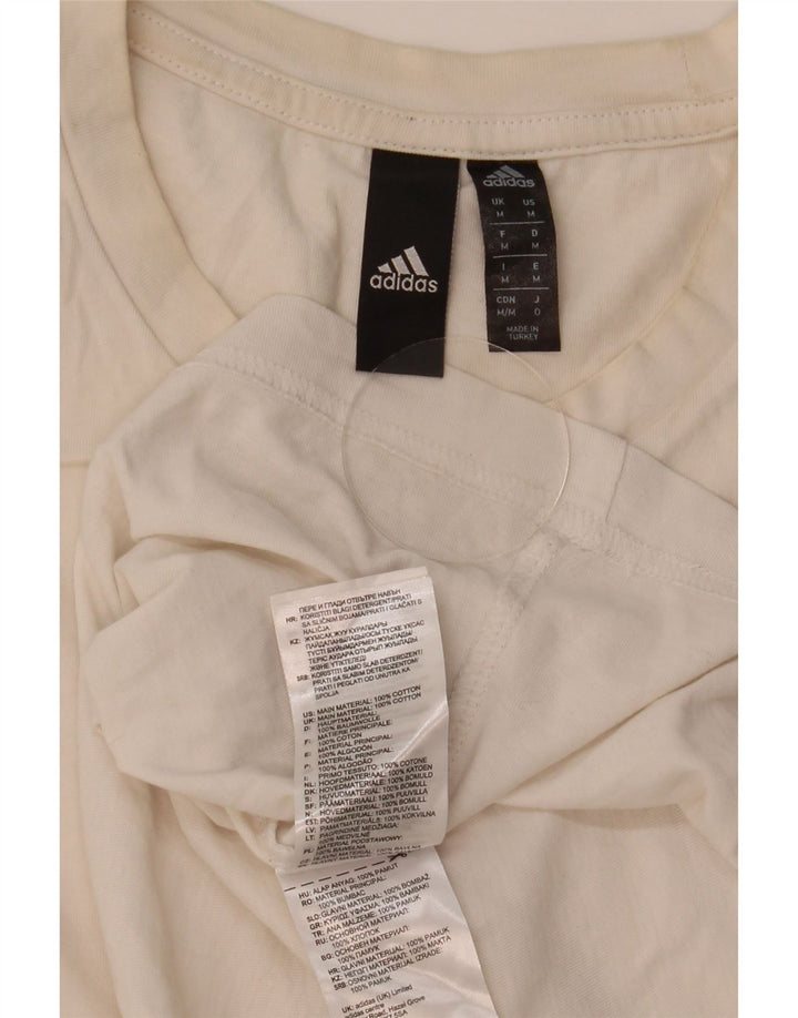 T-shirt da uomo Adidas Top in cotone bianco medio