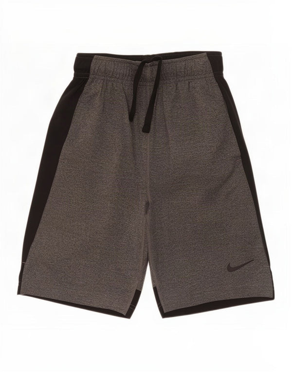Pantaloncini sportivi Nike da ragazzo Dri Fit 10-11 anni Colorblock grigio medio