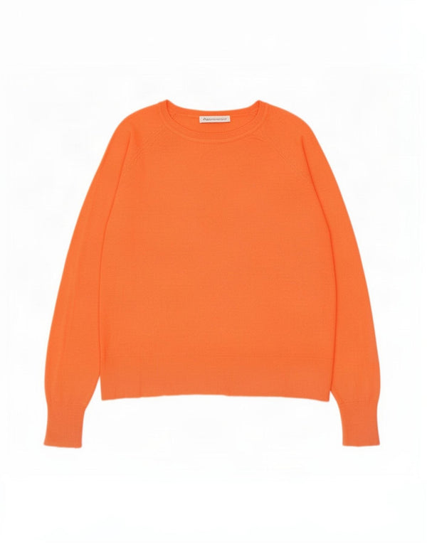 Maglione maglione girocollo da donna Zara UK 14 Viscosa arancione medio