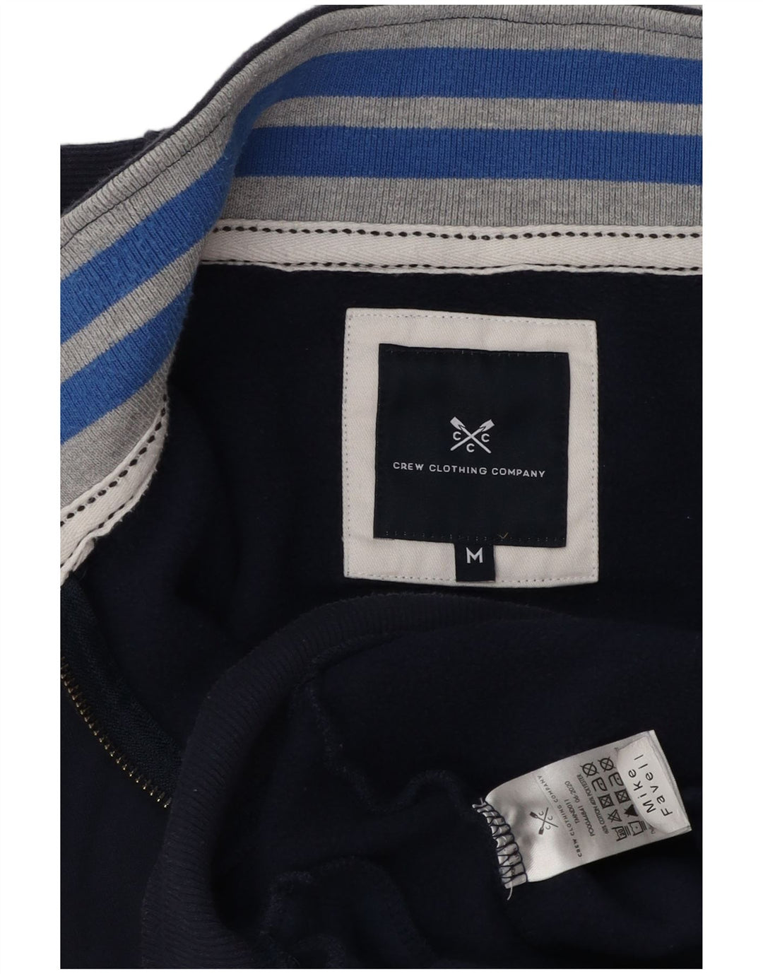Crew Clothing Giacca da tuta da uomo in cotone medio blu navy