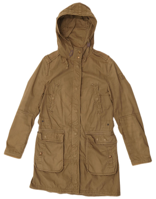 Giacca parka militare con cappuccio da donna Tommy Hilfiger UK 10 piccola cotone kaki