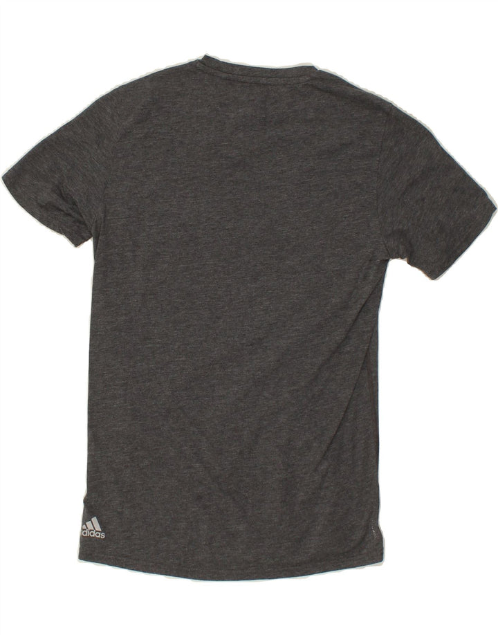 ADIDAS Mens Climalite Graphic T-Shirt Top Small Grey Vintage Adidas and Second-Hand Adidas from Messina Hembry 