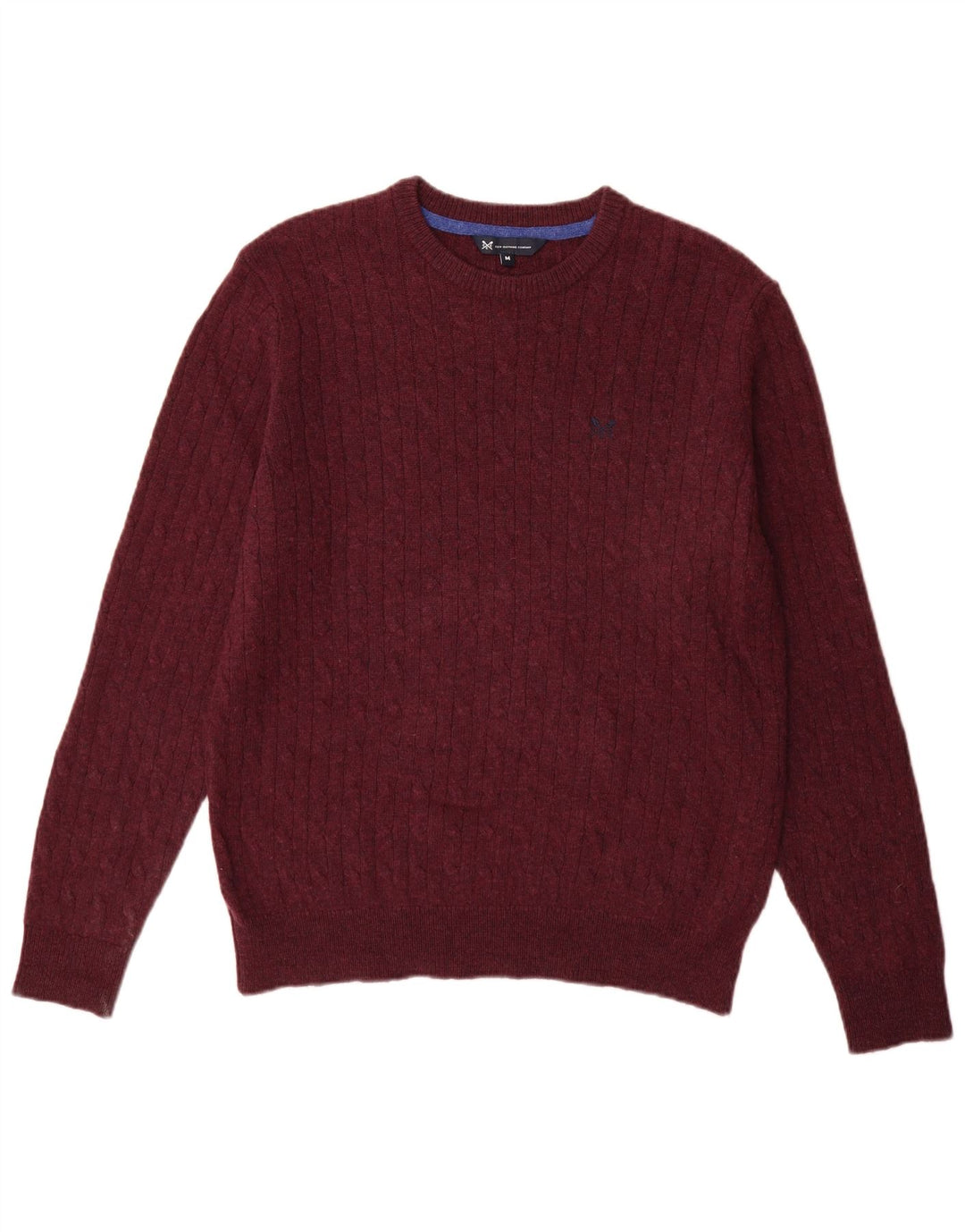 Crew Clothing Maglione da uomo girocollo in lana d'agnello bordeaux medio