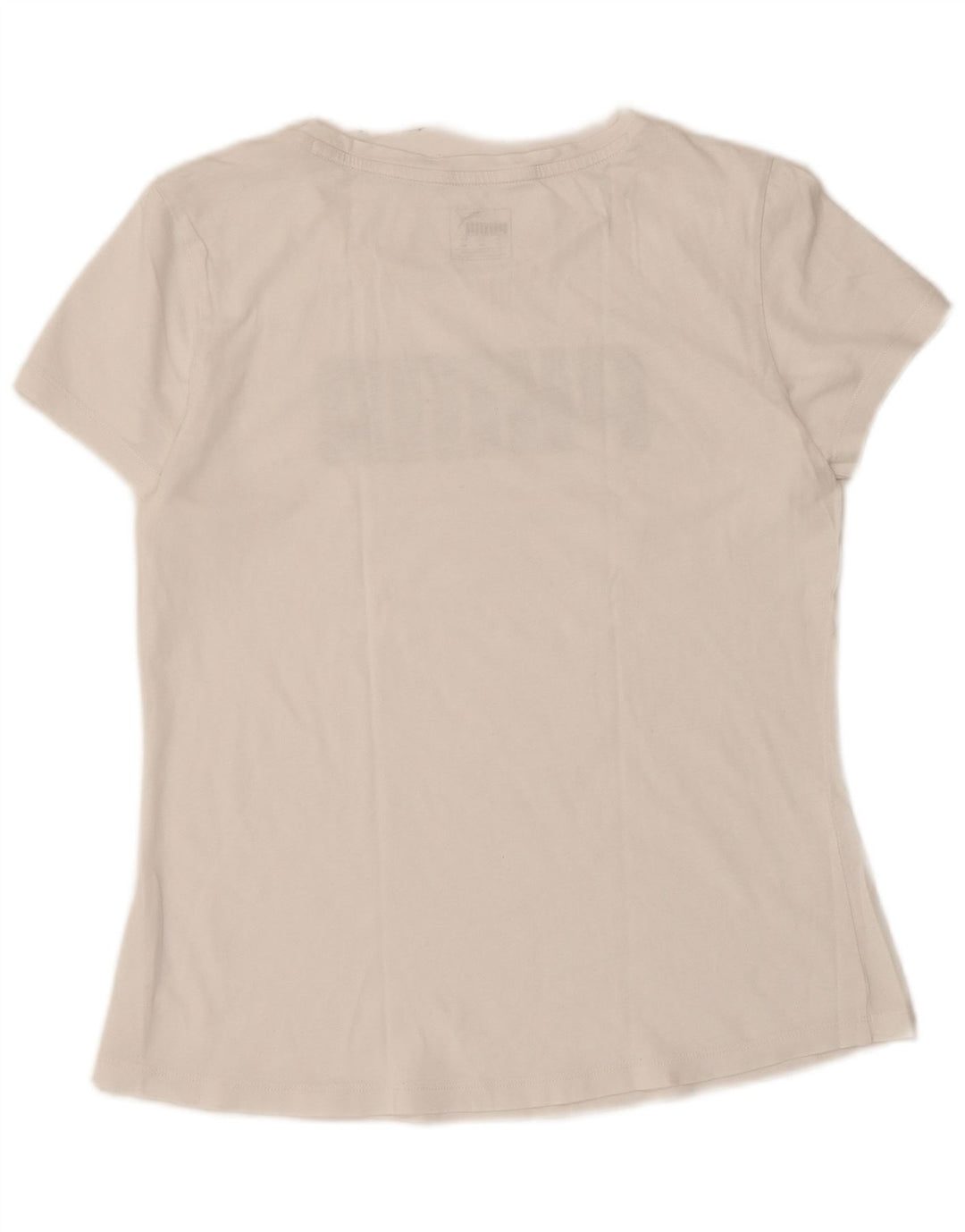 T-shirt grafica da donna Puma UK 12 Medium Bianca
