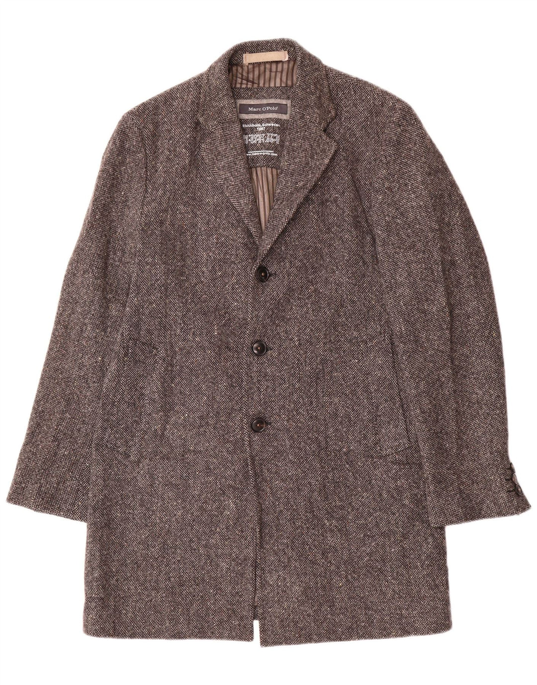 Cappotto da uomo Marc O'Polo UK 48 Lana screziata grigio medio