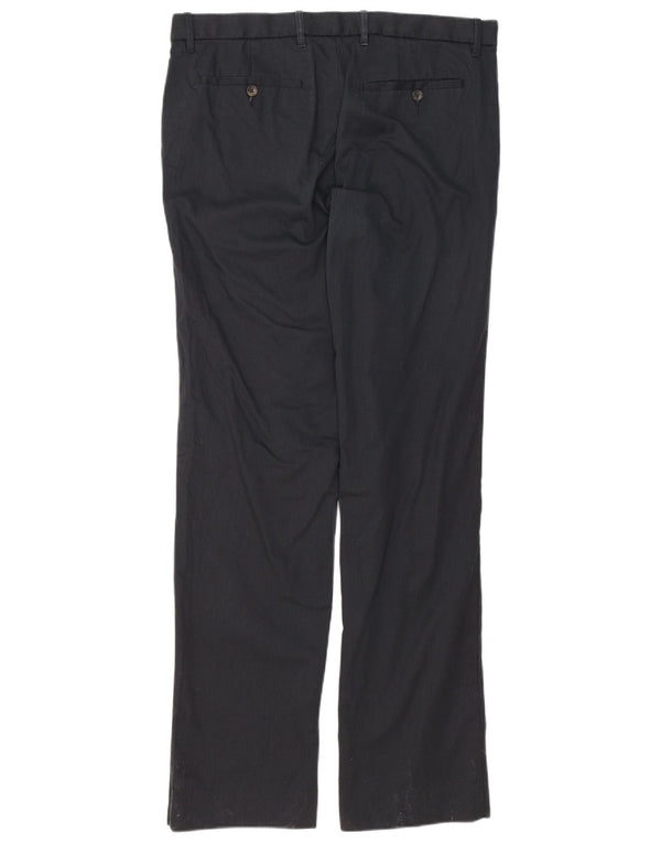 Pantaloni chino dritti kaki da uomo Gap W36 L34 cotone gessato nero