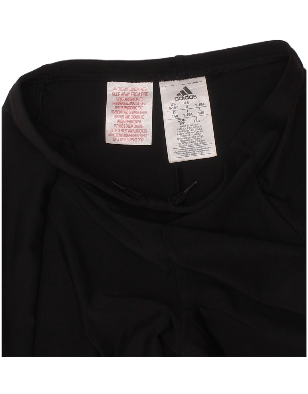 Pantaloncini sportivi Adidas bambina 9-10 anni poliestere nero