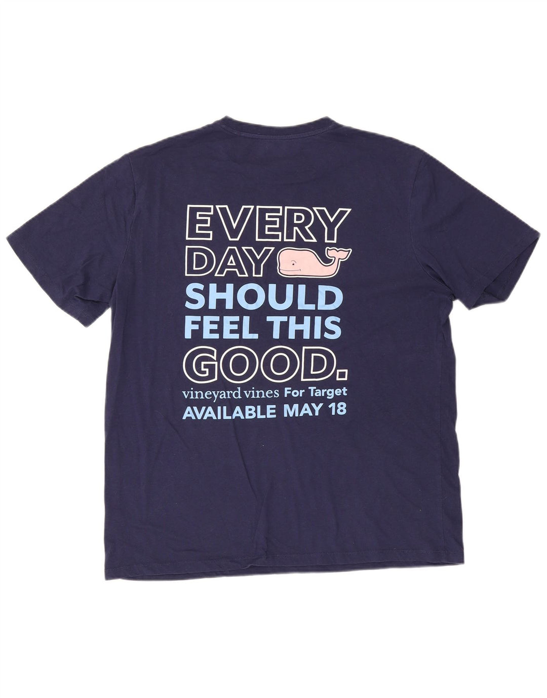 T-shirt grafica da uomo Vineyard Vines Top grande in cotone blu navy