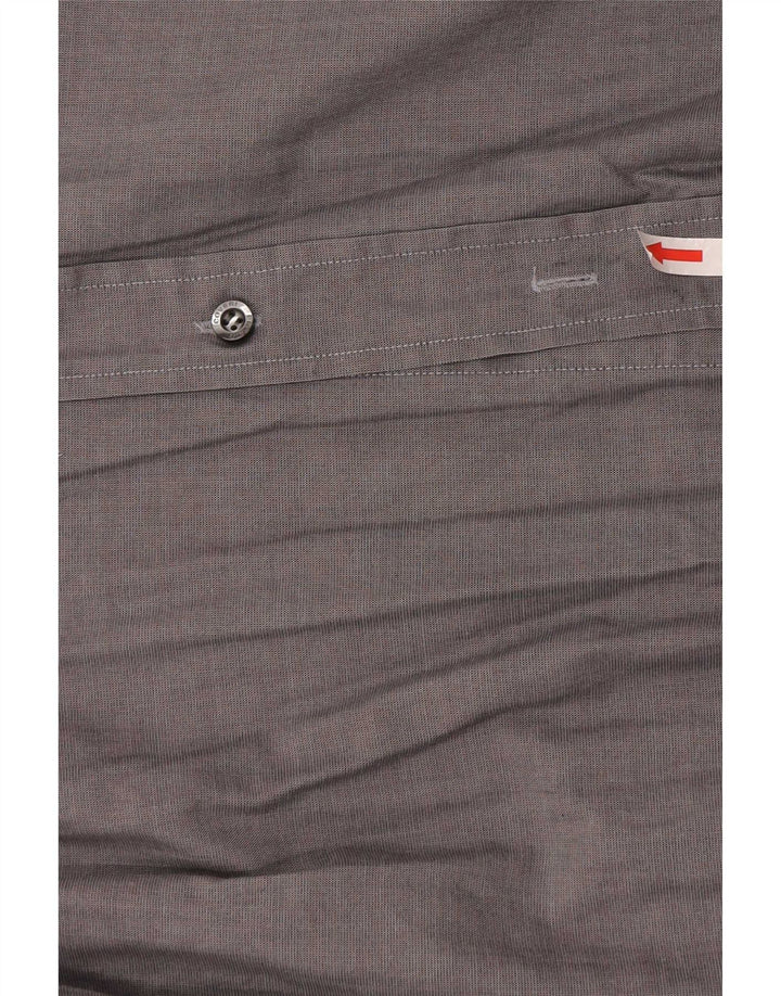 Camicia da uomo Enrico Coveri taglia 40 15 3/4 cotone grigio medio